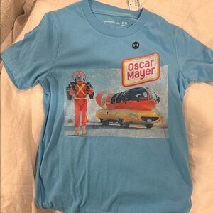 Abercrombie kids 9/10 bright blue Oscar Mayer hotdog shirt brand new with tags